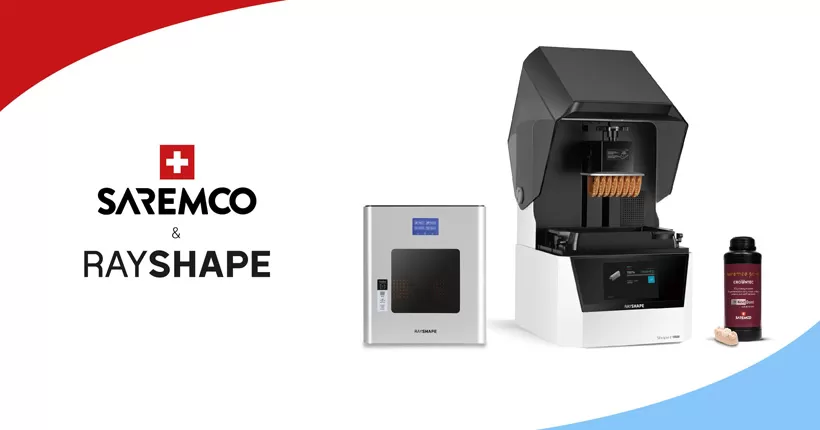 Impresora RAYSHAPE y impresión SAREMCO CROWNTEC™¡Ahora son compatibles!